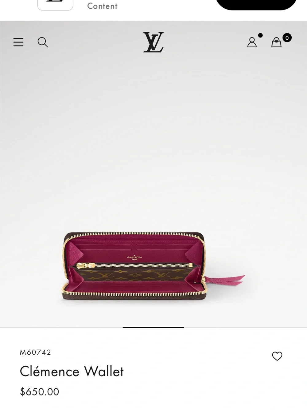 Louis Vuitton Monogram Canvas Long Zip Wallet